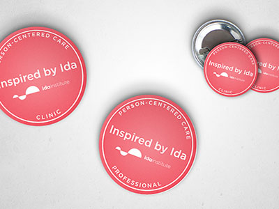 Inspired by Ida buttons Red Inspired by Ida buttons on white background